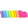Adorable Cartoon Cat Sticky Notes, Colorful Animal-Shaped Fluorescent Pads, Customizable Logo Available