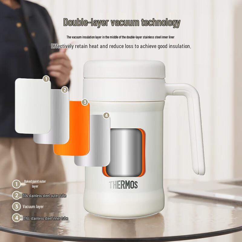 Thermos Stainless Steel Business Thermos Cup with Handle