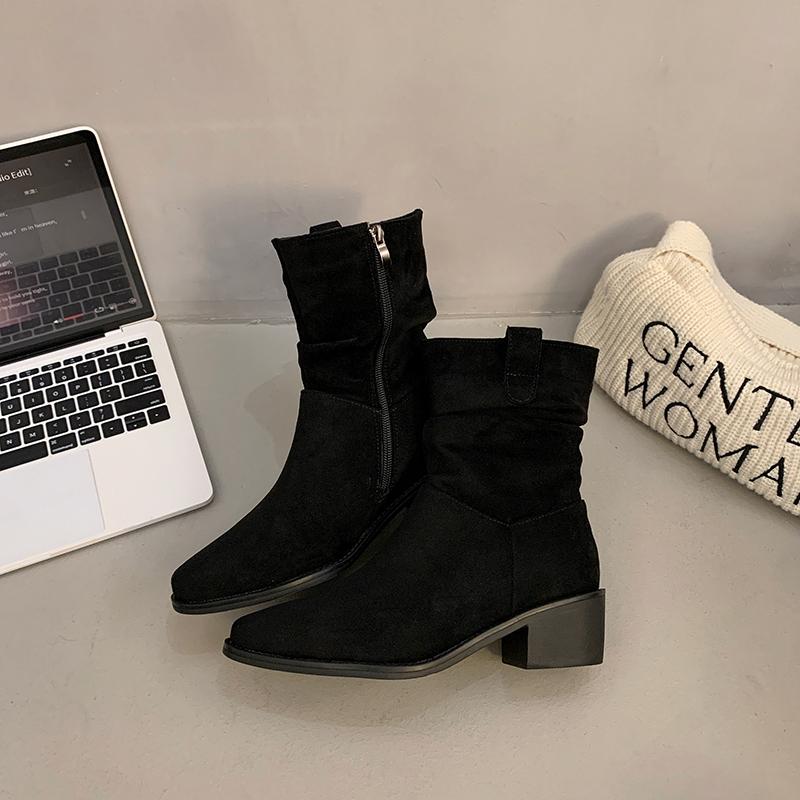 2025 Трендовые женские замшевые ботильоны с леопардовым принтом Зимние массивные туфли Новые роскошные модные ботинки челси Элегантные туфли для снега Женские ботинки