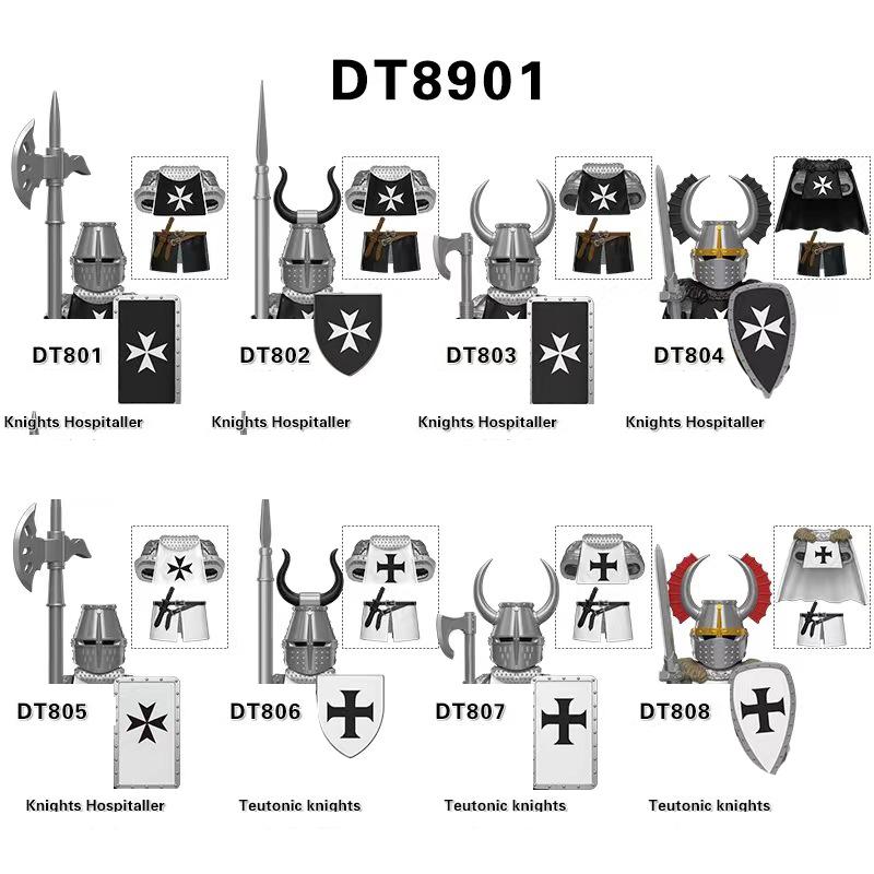 Средневековые Рыцари Серия Фигурки Строительные Блоки Воин Солдаты Стражники Львиное Сердце Больница Тевтонский Рыцарь Битва Пастор Детский Подарок
