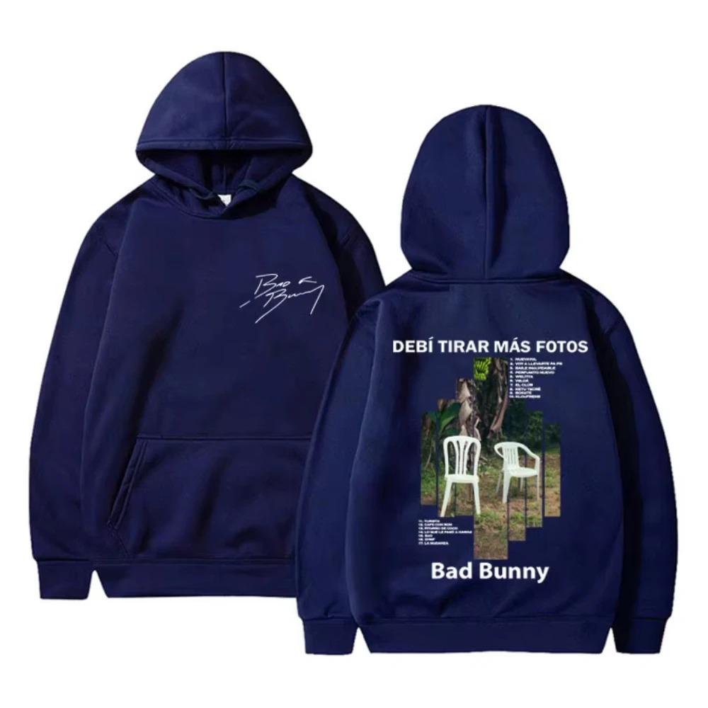 2026 Рэпер Bad Bunny Деби Тирар Мас Фотос DTMF Альбом Графическая Толстовка Мужская Женская Хип-Хоп Мода Свитшот Мужской Уличная Одежда Подарок для Фанатов