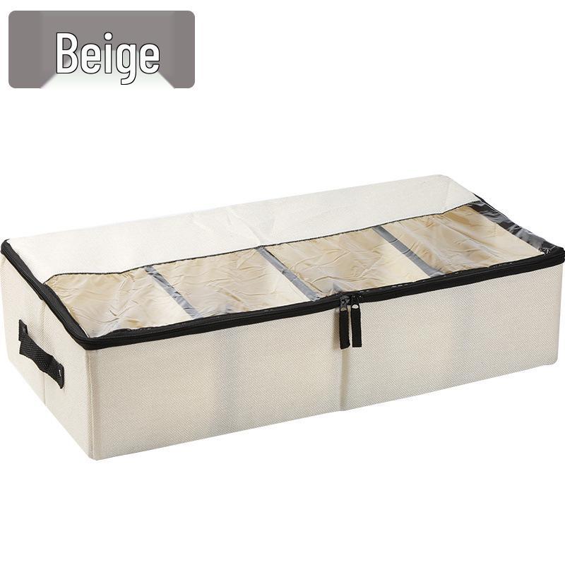 Dustproof & Moistureproof Foldable Transparent Shoe Storage Box - Space-saving Under-bed Solution