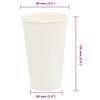 Vidaxl Papierowe Kubki, 1000 Szt., 16Oz, 400Ml, Biały