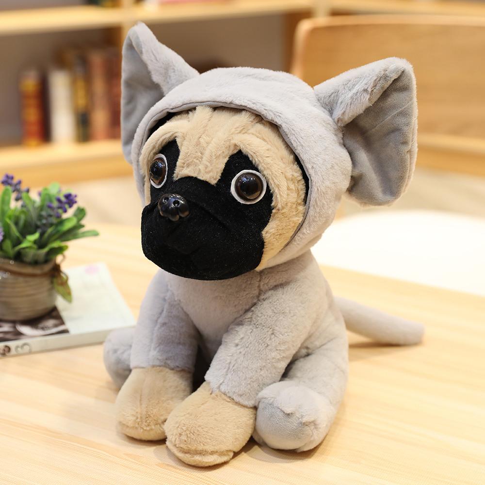 Creative Dinosaur Shar Pei Dog Doll Plush Toy Simulation Dog Transformation Pug Dog Doll Birthday Gift