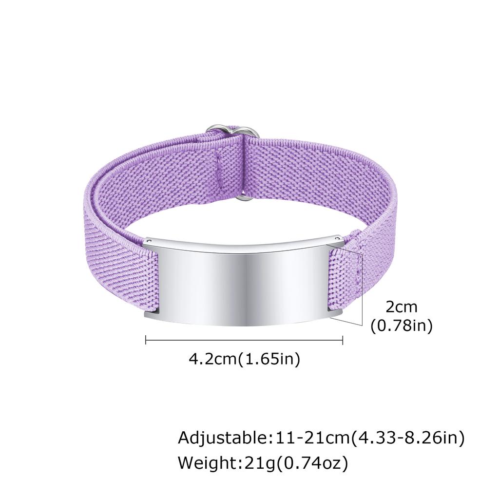 Customized Elastic Strap Stainless Steel Bracelets, Free Engrave Adjustable Wristband Bangle, Personalized Jewelry for Men Women