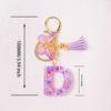 Able Purple Letter Keychain Sequin Butterfly Tassel Pendant Keychain Exquisite Backpack Decoration Accessories Gifts