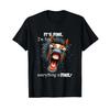 Funny Horse Its Fine Im Everything Is T Shirt Vintage Comfortable Soft Fashion Slightly Stylish Unisex Versatile