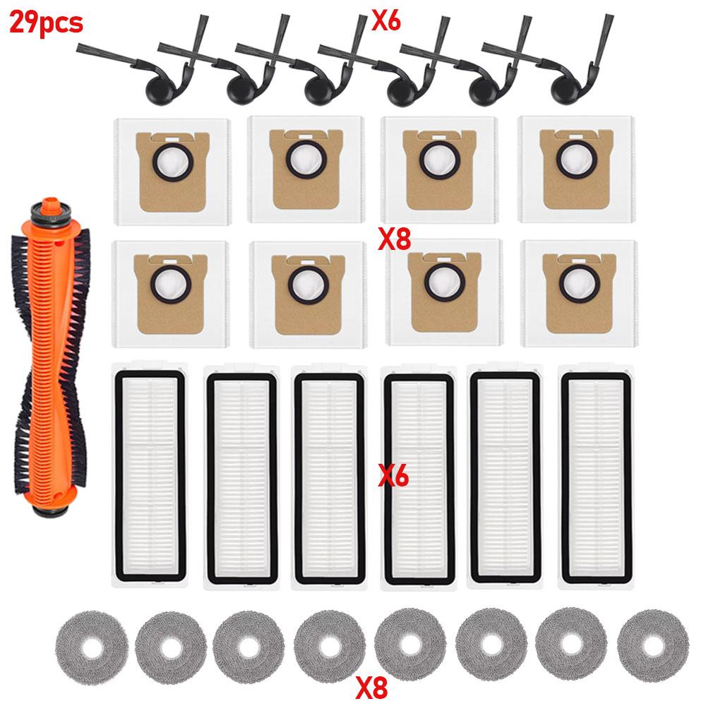 For Xiaomi 5 Pro OV21CN OV21GL Robot Vacuum Mop Cloth Dust Bags HEPA Filter Side Brush Main Brush Dust Bag Replacement Part