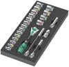 WERA Set with Drive Ratchet Zyklop Speed Socket Attachment Set with Foam Inserts 23-Piece 3/8" Wrench, (150111)