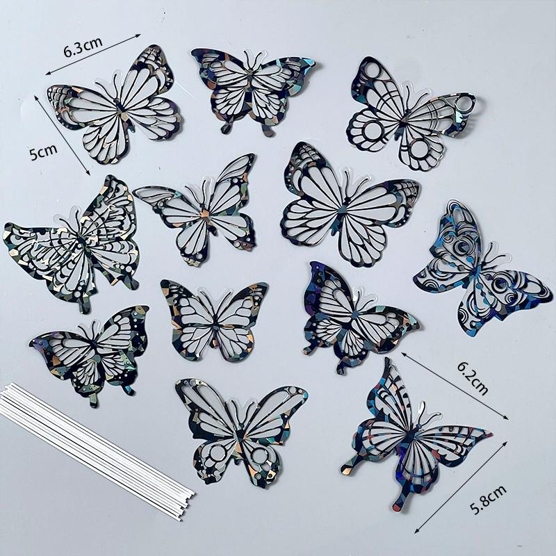 Топпер для торта «Бабочка с золотым краем»: Креативный розовый дизайн для дня рождения богини