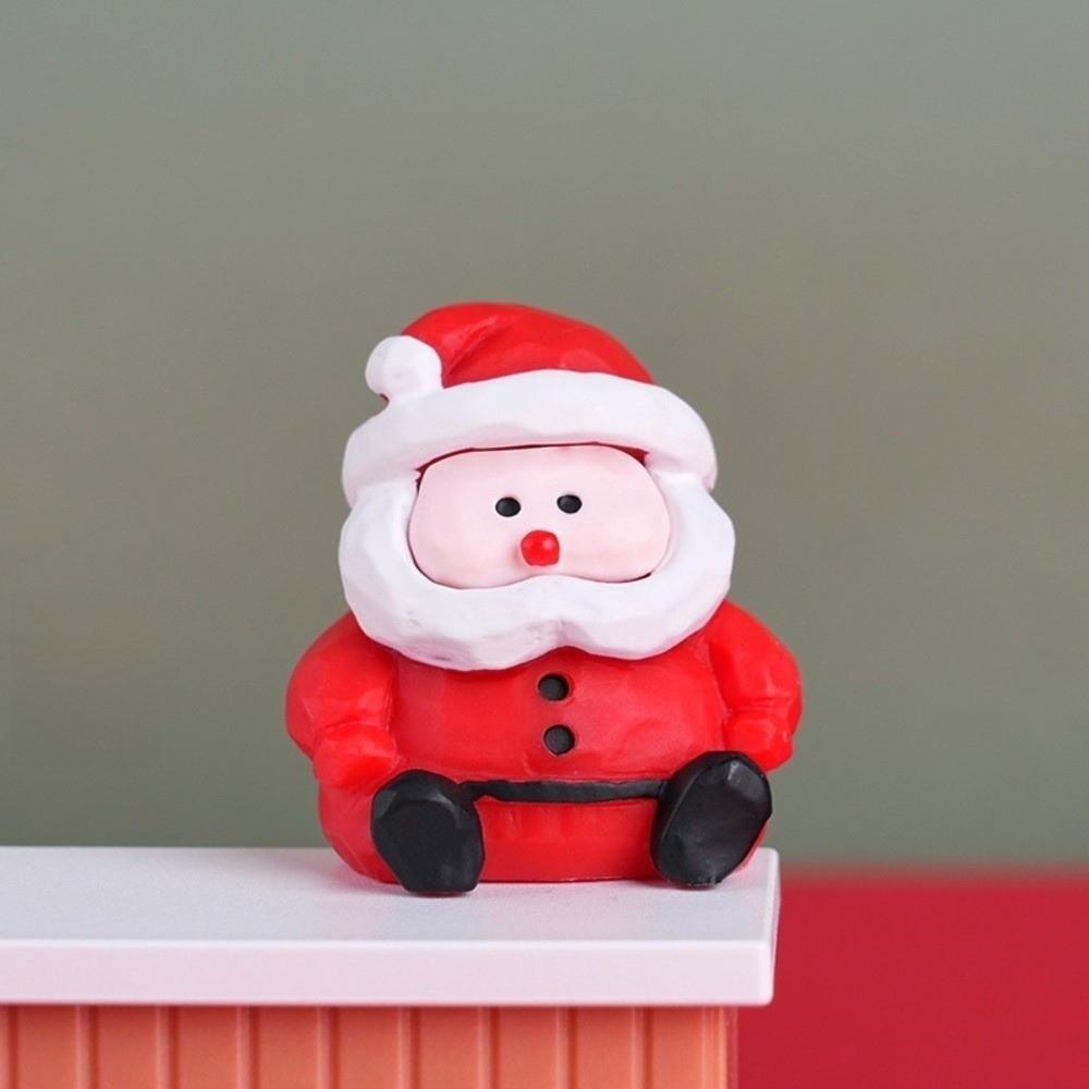 Cute Mini Resin Figurines Cartoon Miniature Ornaments Christmas Decorations Fairy Garden