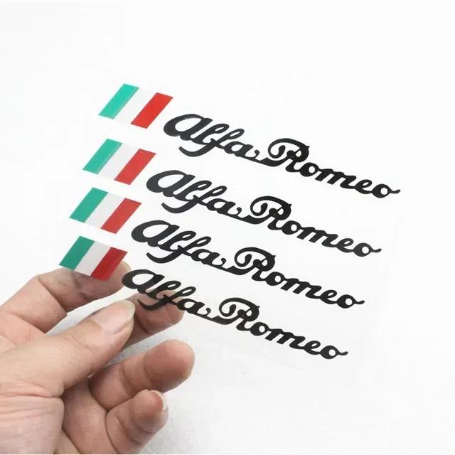 4pcs Car Styling Door Handle Sticker for Alfa Romeo Logo Mito 147 156 159 166 GT Giulietta Spider Auto Emblem Badge Accessories zk6