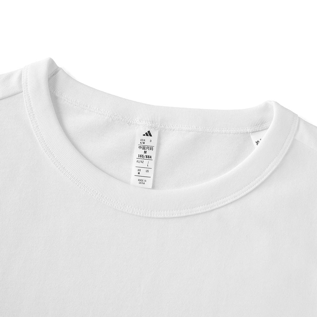 Adidas Round Neck Letter Short Sleeve Regular T-Shirt Women Tops White KC4557
