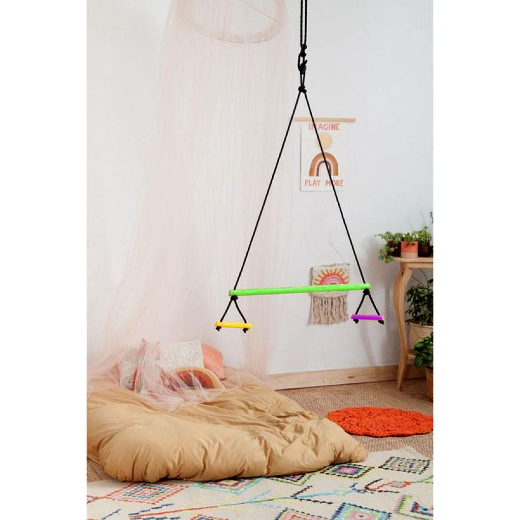 Деревянная трапеция Сенсорная медитация Качели Детская активность Гимнастика Воздушная йога Развитие мышц Переключатель