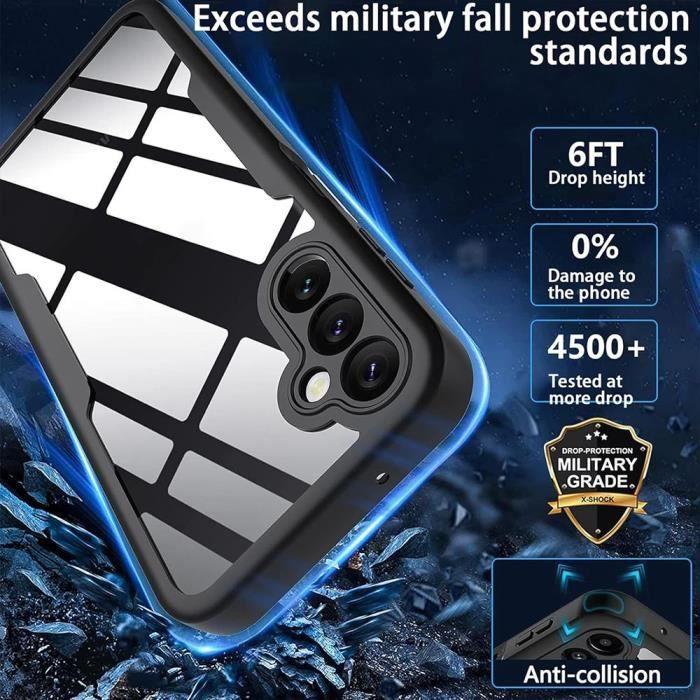 Чехол для Samsung Galaxy A06, Защита 360 Жесткий Усиленный Бортик Полная Твердый - Черный