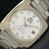 USED VINTAGE ORIENT AUTOMATIC 46943 JAPAN MENS WHITE COLOR DIAL WATCH A702226-5 R123-a702226