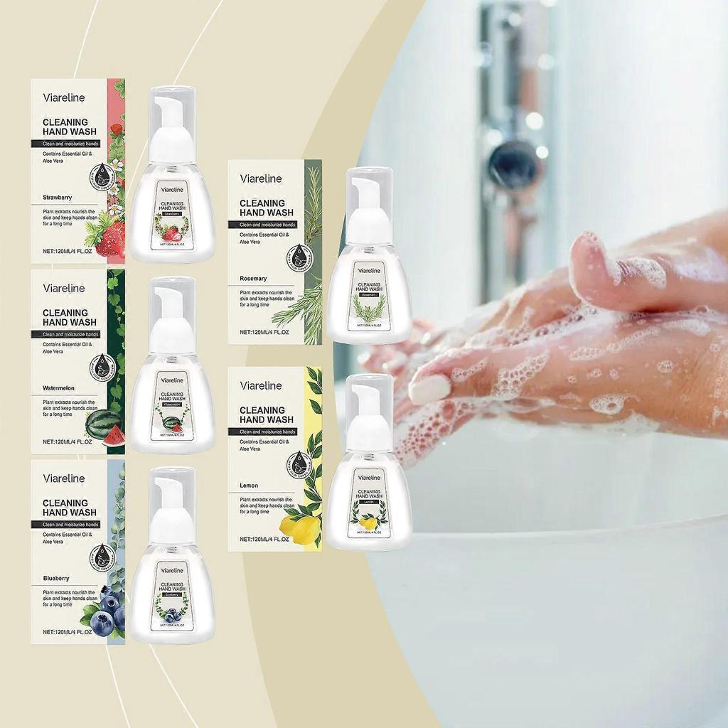 Viareline Foaming Hand Wash (Blueberry Scent) Gentle Cleansing Soothing Stain Removal Moisturizing less