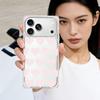 Прозрачный квадратный противоударный чехол для iPhone 15 Pro Max с рисунком "Яблоко с сердцем"
