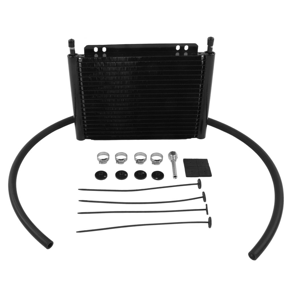 Радиатор охлаждения трансмиссионного масла Алюминиевый сплав 20 рядов Высокопроизводительный Черный Радиатор для Пикапов Фургонов