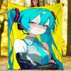 Hatsune Miku printed throw blanket—lightweight,soft,warm;versatile blanket for all seasons—perfect as &air-conditioning throw,nap blanket