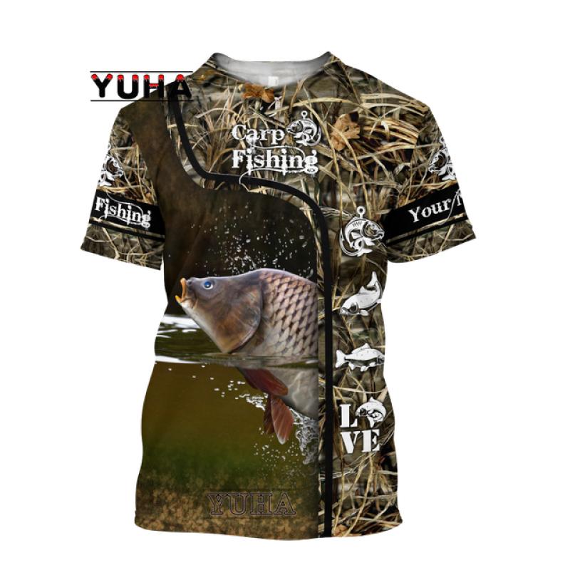 Футболка для глубоководной рыбалки, мужская и женская футболка с 3D принтом для рыбалки, современный модный дизайн, пляжная повседневная футболка с круглым вырезом