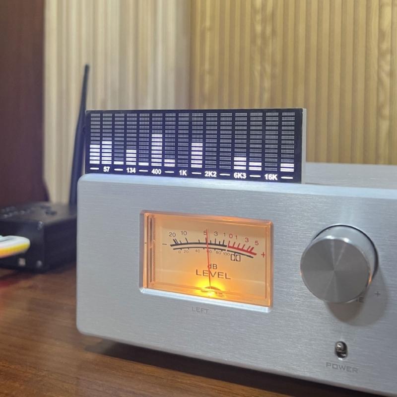 Upgrades LED Sound Visualizers Music Spectrum Display 20Hz to 25KHz with 3.5mm Input for Homes Studio & Party decors