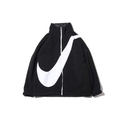Двусторонняя флисовая куртка Big Swoosh из шерпа, зимнее издание, женская куртка, черная, CI8938-010