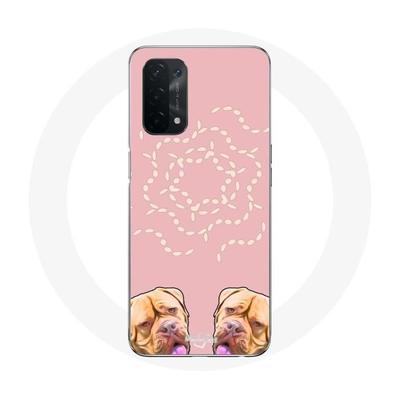 Coque Pour Oppo A74 5G - MANIACASE - Dogue De Bordeaux - Symétrique - Souple - Blanc