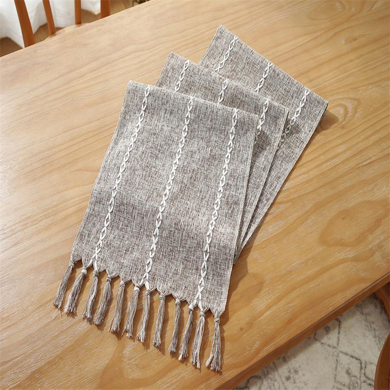 Скатерти ручной работы в деревенском стиле, чехол для стола с кисточками для свадьбы, свадьбы, ребенка