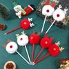 6Pcs Christmas Themed Ballpoint Pen Funny Christmas Writing Pen for Boy Girl Student Class Reward, Stocking Fillers