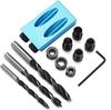 Drilling Guide - OKUMGGYJ - 15° Drilling Kit - 14 Pieces - Aluminum Alloy - Wood Tool