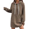 Women's Fashion Casual Autumn Winter Long Sleeve Hooded Sweaters Dresses