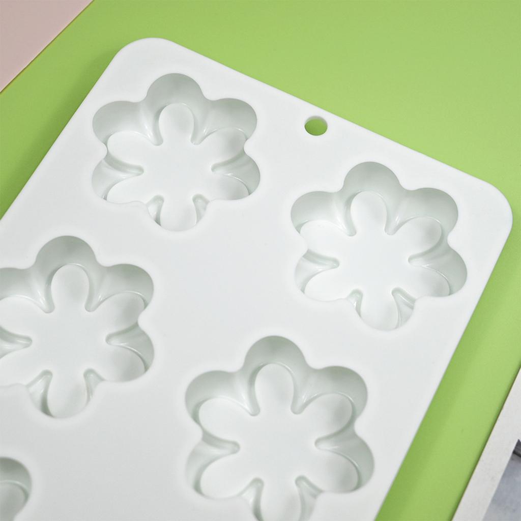 6-cavity Six Petals Flower Silicone Mold Fondant Mousse Cake Decorating Tool for Making Chocolate Candy Handmade Soap
