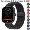 Магнитный плетеный нейлоновый ремешок-петля для Xiaomi Redmi Watch 4 5, регулируемый спортивный сменный ремешок-браслет Correa для Mi Band 9 8 Pro