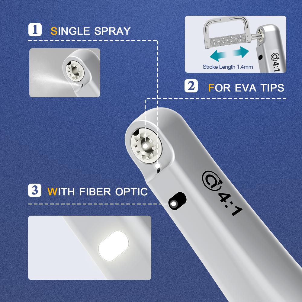 Стоматологический угловой наконечник AI-EVA-Z55L 4:1 полотно сабельной пилы, внутренний распылитель воды с оптоволоконным ортодонтическим наконечником