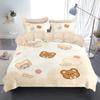 Милый постельный комплект Maillard Bear Пододеяльник Наволочка 200x200см, Односпальный Двуспальный Постельный комплект Подарки для взрослых и детей