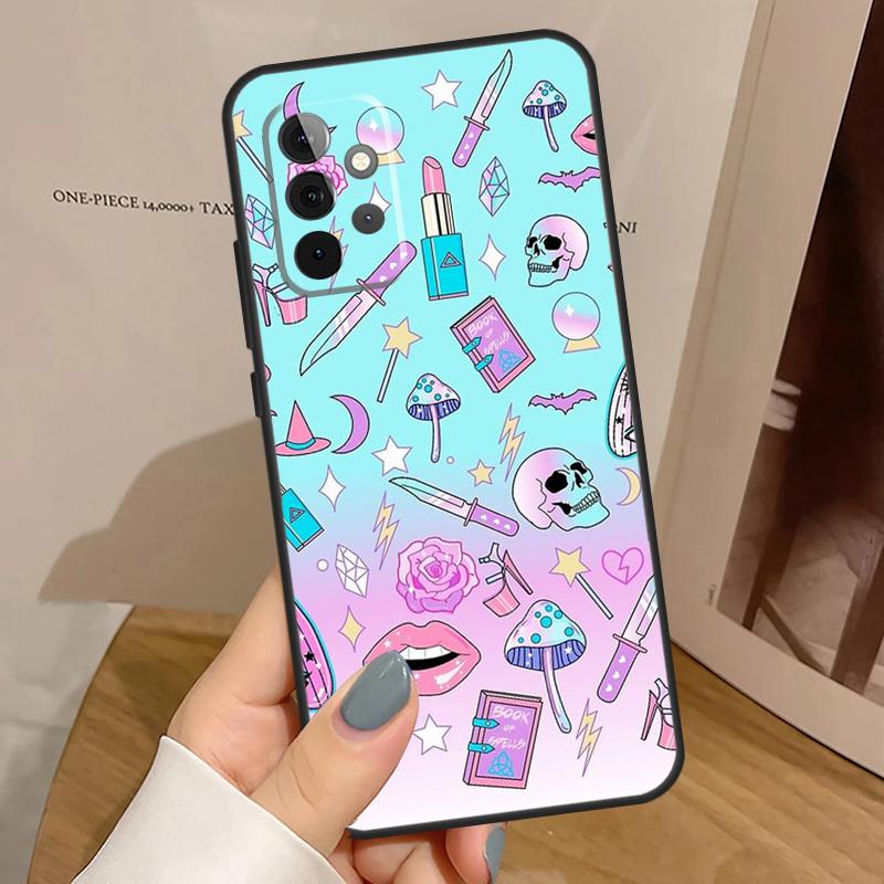 Girly Pastel Witch Goth Ouija Case For Samsung Galaxy A55 A35 A15 A54 A34 A14 A33 A53 A13 A23 A17 A06 A16 A56 A36 A32 A52