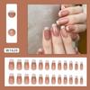 Простой французский накладной ноготь, съемный ноготь, накладной ноготь, 24 штуки, европейские и американские ногти