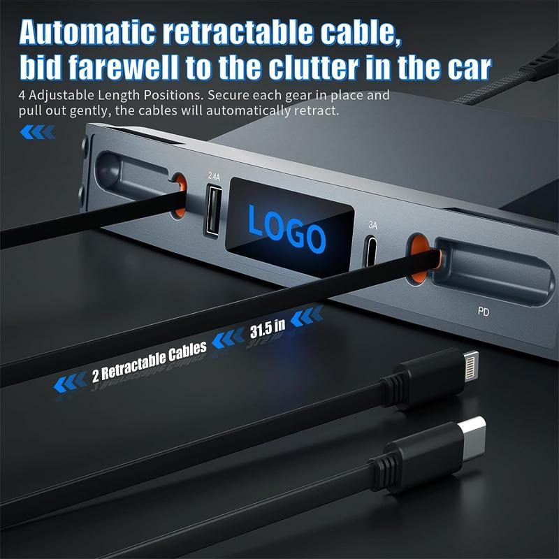 For Tesla Model 3 Y Docking Station 27W PD Type C Hub Quick Charger USB LED Shunt Hub Extension Center Console Smart Sensor 2024