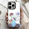 SK8 The Infinity L-Langa R-Reki Phone Case For iPhone17,16,15,14,13,12,11 Plus,Pro Max Black Candy silver phone case