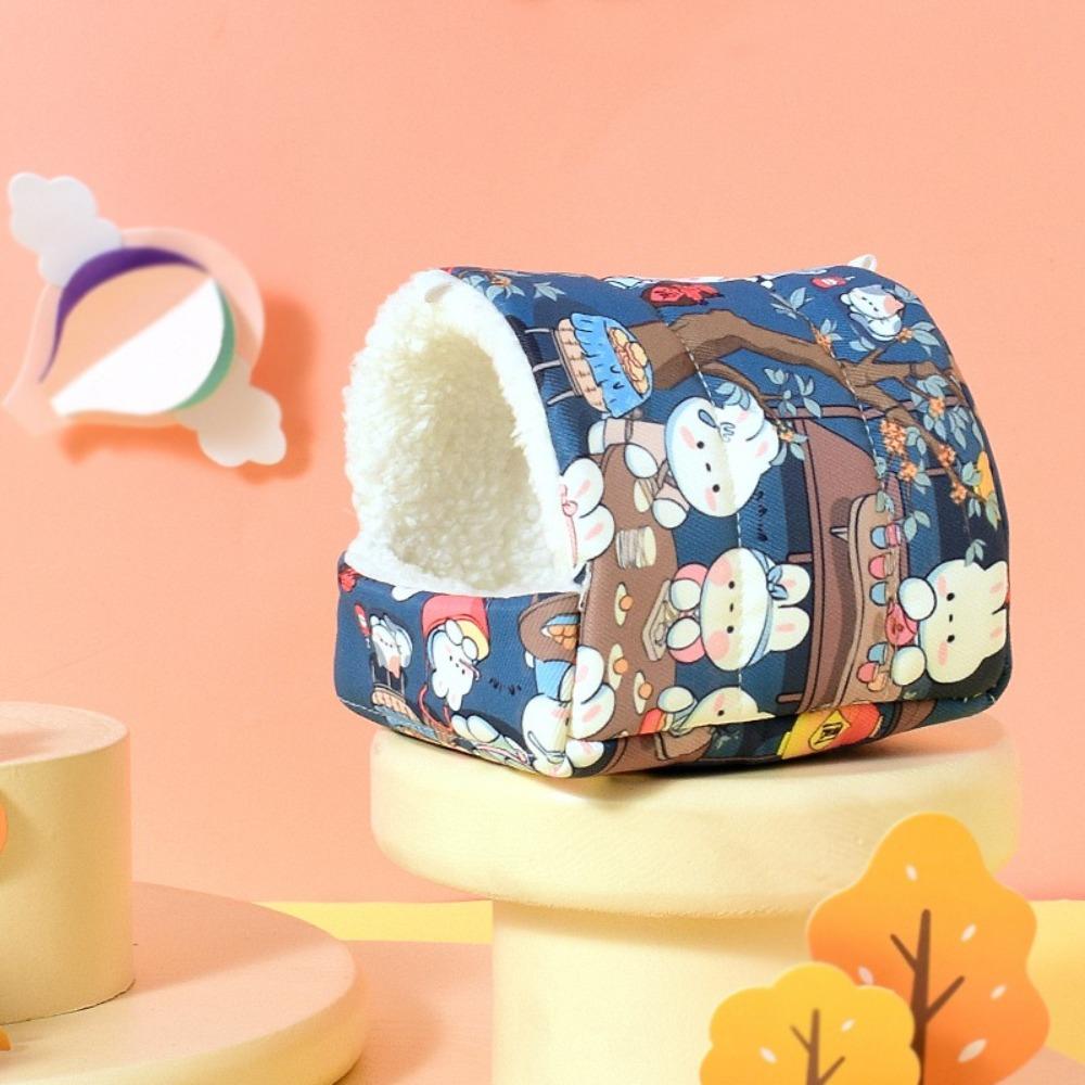 Rabbit Squirrel Hut Hamster House Winter Warm Guinea Pig Nest Soft Small Animal Sleeping Bed