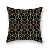 45X45CM Luxury Gold Black Pattern Decorative Irregular Geometric Pillowcase Marble Stripe Design Wedding Bedding Home Decor