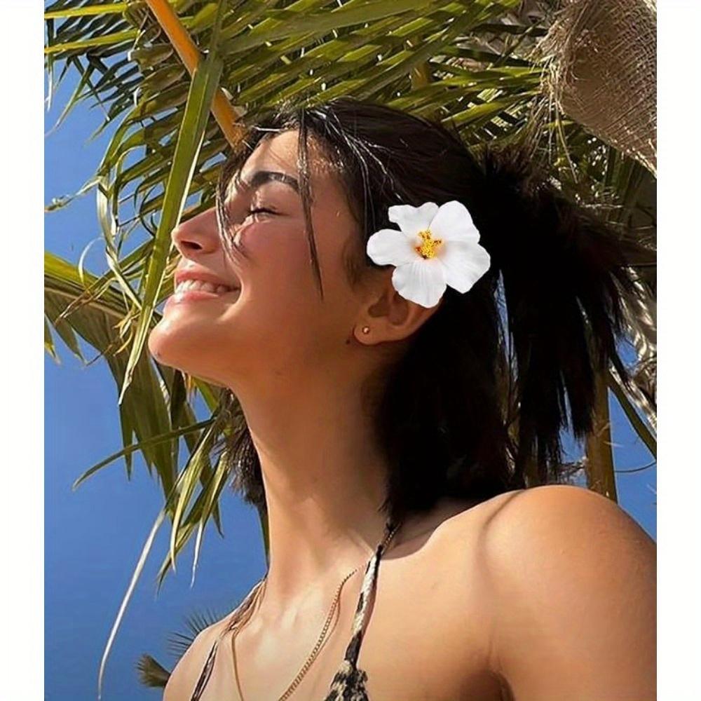 Тропические цветочные заколки для волос с гибискусом и лилией ярких цветов - Набор из 2, 4 или 6 штук