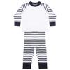 Larkwood Детский/детский длинный пижамный комплект в полоску