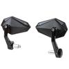 Black Motorcycle Motorcycle Bar End Mirror, Motorcycle Mirror, Retro CNC Aluminum, M6/M8 Screws,