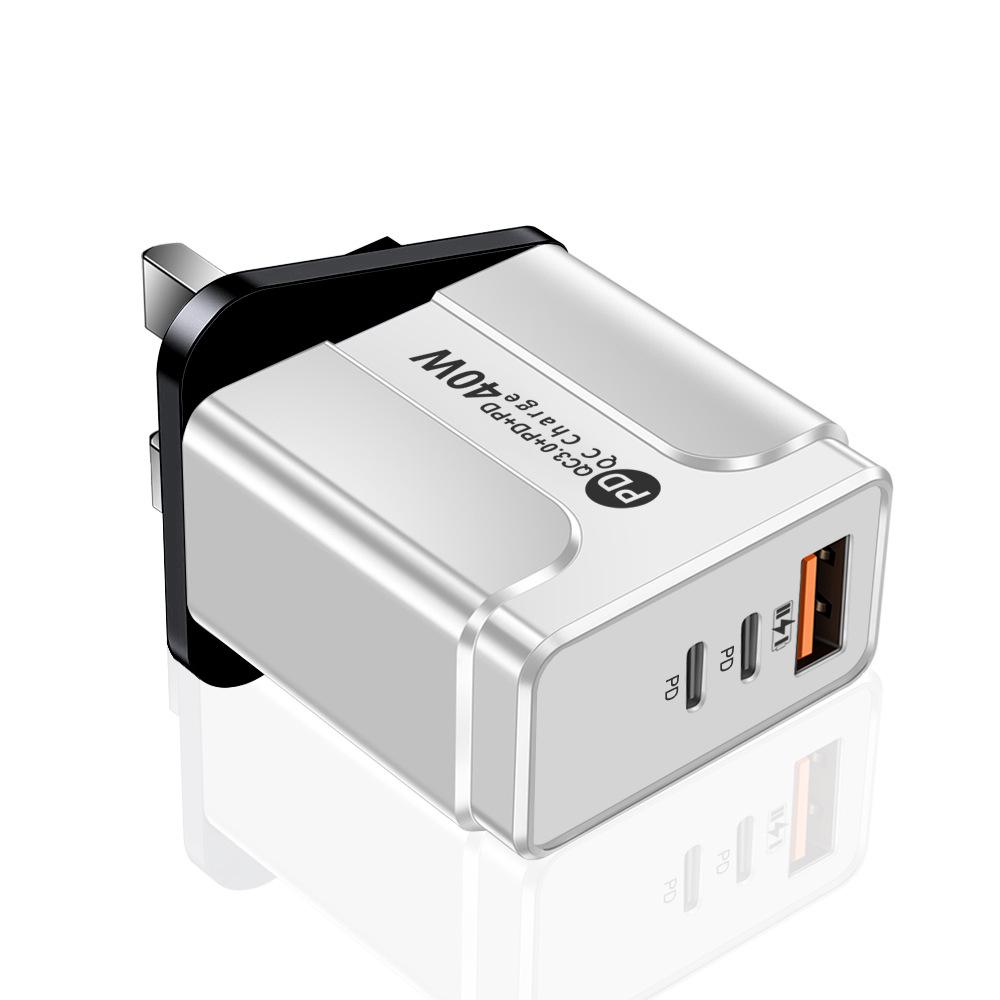 Universal Power Adapter Charger with 1 USB + 2 USB-C Ports, Compatible with US, EU, UK, AU Specifications