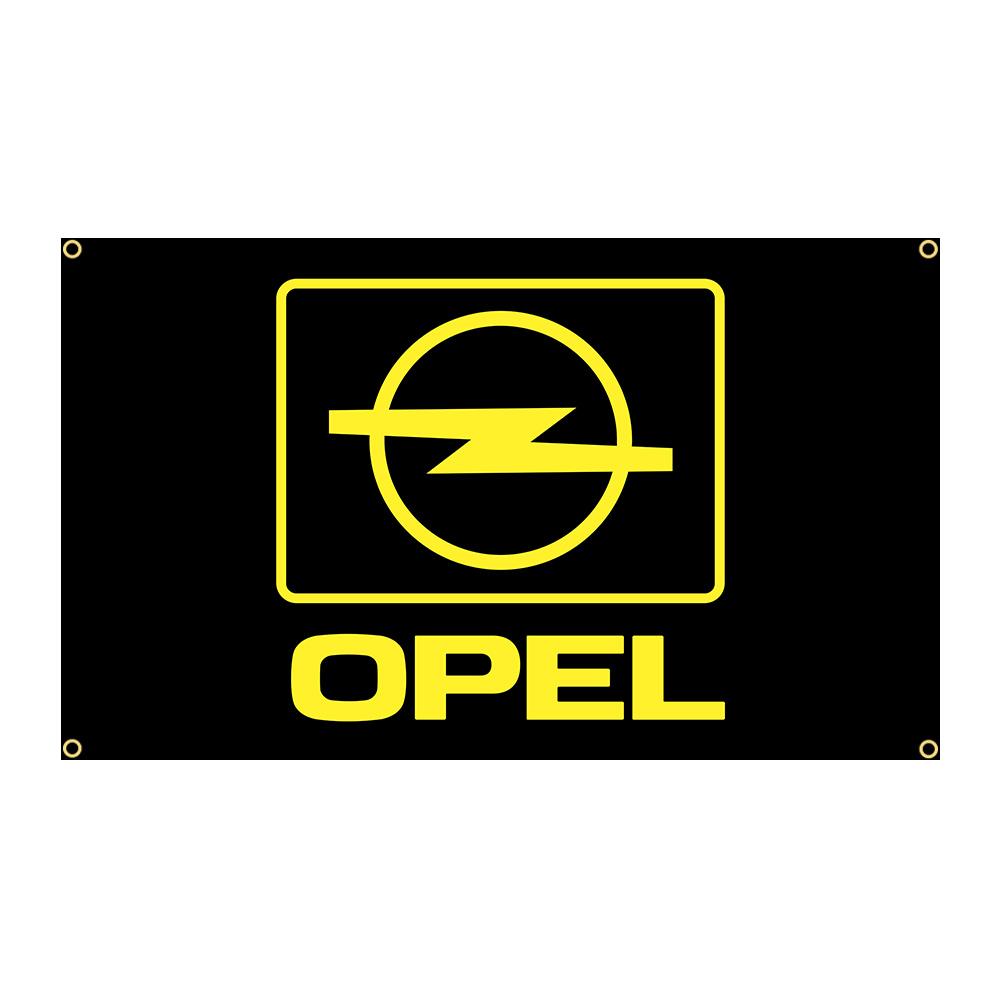 90x150см Флаг с металлическим логотипом Opels Motor Sport, полиэстер, печатный, Баннер-гобелен для украшения гаража или улицы