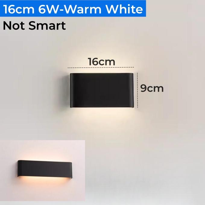 Tuya Smart LED RGB Wall Lamp Rectangle Dimmable Up Down Sconce Bedroom Vanity APP Voice Control Mirror Front Wall Lights Fixture