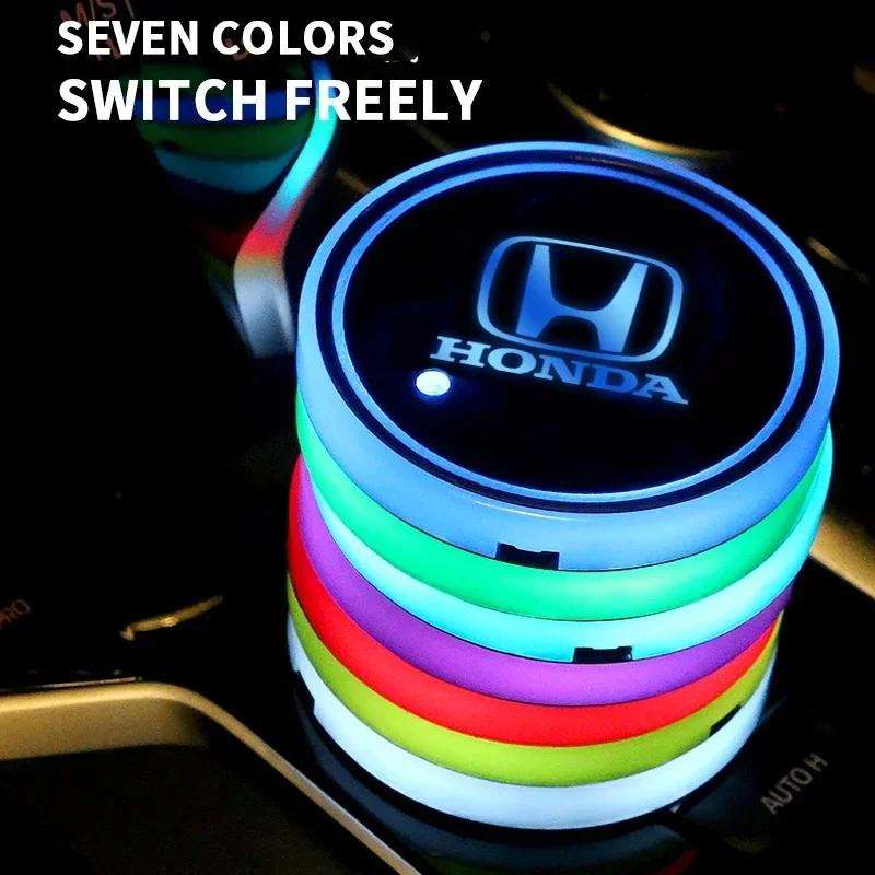 1/2 шт. Автомобильная светящаяся подставка под стакан с LED-подсветкой для Honda Civic Fit Accord City Vezel CR-V S660 Odyssey HR-V Insight