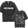 Singer Junior H Sad Boyz Washed Vintage Tshirt Summer Men Women Casual Fashion Oversized TShirt Mens Hip Hop Aesthetic T Shirt